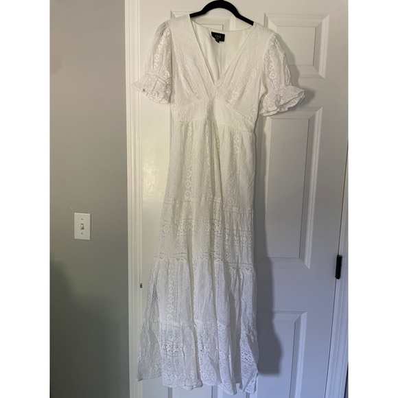 White Lace Maxi Dress - Picture 1 of 3